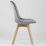 Стул с мягким велюровым сиденьем Arvika Grey варинант исполнения - 2 | Loft Concept в Краснодаре