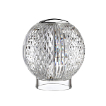 Настольная лампа с прозрачным шарообразным плафоном на цилиндрической подставке Crystal Globule варинант исполнения - 5 | Loft Concept в Краснодаре