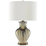 Настольная лампа фарфоровая с тканевым абажуром Caramel  варинант исполнения - 2 | Loft Concept в Краснодаре