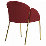 Стул бордовый на золотистых ножках Burgundy Chair варинант исполнения - 3 | Loft Concept в Краснодаре