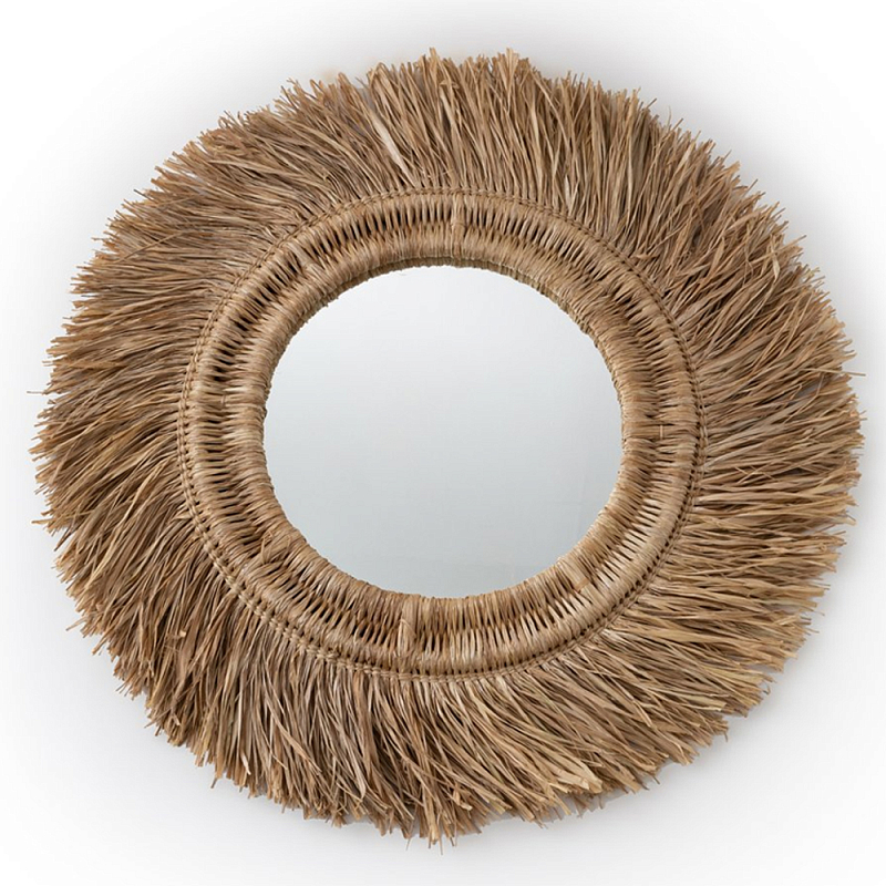 Зеркало из ротанга и сизаля WICKER MIRROR 100 Коричневый в Краснодаре | Loft Concept 