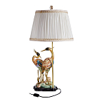 Настольная лампа с абажуром и основанием в виде двух цапель Porcelain Heron Lamp варинант исполнения - 2 | Loft Concept в Краснодаре