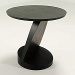 Дизайнерский журнальный столик чёрный с круглой столешницей Arycy варинант исполнения - 8 | Loft Concept в Краснодаре