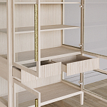 Витрина Primo со стеклянными фасадами и буфетом шпон Светлый дуб варинант исполнения - 7 | Loft Concept в Краснодаре