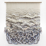 Дизайнерское современное текстильное панно Жемчуг варинант исполнения - 2 | Loft Concept в Краснодаре