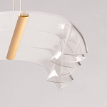 Люстра линейная с 3-мя белыми волнистыми плафонами Wave Line варинант исполнения - 10 | Loft Concept в Краснодаре