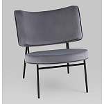 Мини-кресло District Lounge велюр серый варинант исполнения - 1 | Loft Concept в Краснодаре