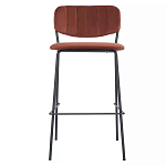 Стул барный с широкой полукруглой спинкой Chair Smooth Shapes варинант исполнения - 1 | Loft Concept в Краснодаре