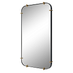 Зеркало настенное в черной металлической раме Mirror Cardinal варинант исполнения - 1 | Loft Concept в Краснодаре