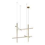 Люстра с 6-ю  пересекающимися цилиндрическими плафонами на тонких тросах Trumpet tube варинант исполнения - 6 | Loft Concept в Краснодаре