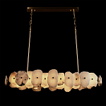 Подвесной светильник с фигурными элементами из белого алебастра Cryptocrystalline Stone варинант исполнения - 4 | Loft Concept в Краснодаре