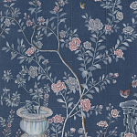 Обои ручная роспись Houghton Dark Blue варинант исполнения - 4 | Loft Concept в Краснодаре