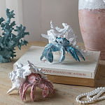 Статуэтка голубой рак с белой раковиной Marine Accessories варинант исполнения - 6 | Loft Concept в Краснодаре