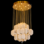 Люстра с овальными подвесками из натурального камня Spatial Composition варинант исполнения - 1 | Loft Concept в Краснодаре