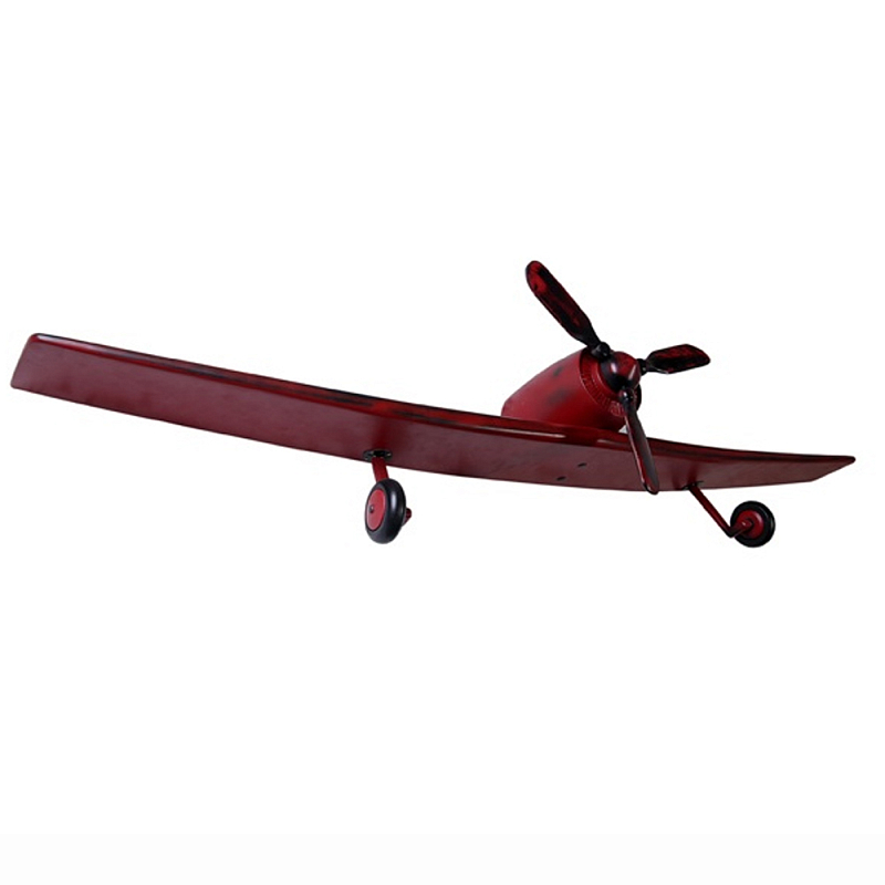 Полка книжная красная в виде самолёта в стиле лофт FLY Красный в Краснодаре | Loft Concept 