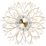 Часы настенные из металла золотые с белым циферблатом Current Time варинант исполнения - 1 | Loft Concept в Краснодаре