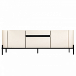 ТВ-тумба белая с чёрной столешницей с 2-мя дверками и ящиком San Marco варинант исполнения - 3 | Loft Concept в Краснодаре