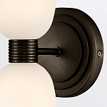 Бра для ванных комнат вертикальное с двумя матовыми белыми стеклянными плафонами Hinkley варинант исполнения - 3 | Loft Concept в Краснодаре