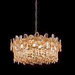 Люстра круглая с декоративными элементами в виде крупных хрустальных цветов Palace Gardens варинант исполнения - 3 | Loft Concept в Краснодаре