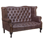 Диван из натуральной кожи на 4-х деревянных ножках из массива бука Thomas Seating brown варинант исполнения - 1 | Loft Concept в Краснодаре