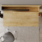 Стол письменный с выдвижным ящиком цвета древесины LEILA WORKING TABLE OAK ANTHRACITE варинант исполнения - 7 | Loft Concept в Краснодаре