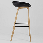 Барный стул на ножках из натурального дерева Boras Black варинант исполнения - 2 | Loft Concept в Краснодаре