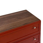 Комод красный из массива бука с 3-мя ящиками Wenge Light варинант исполнения - 4 | Loft Concept в Краснодаре