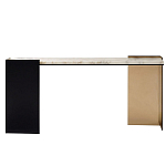 Консоль прямоугольная с основанием чёрного и золотого цвета Wrap варинант исполнения - 1 | Loft Concept в Краснодаре