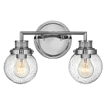 Бра для ванных комнат с прозрачным шарообразным плафоном из стекла с пузырьками на круглом основании Hinkley варинант исполнения - 16 | Loft Concept в Краснодаре