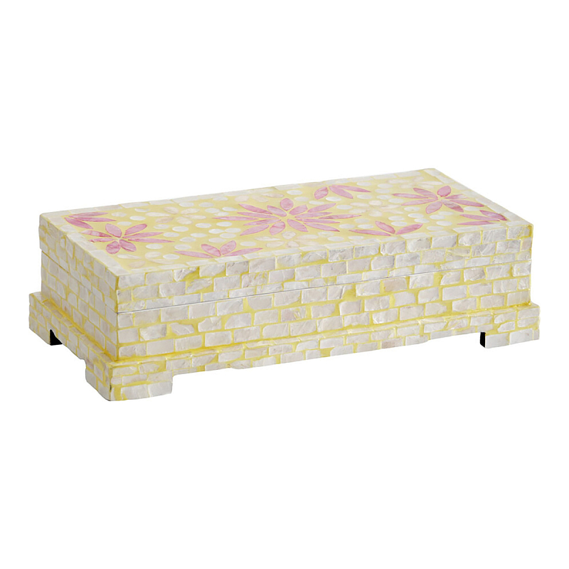 Шкатулка Oceane Bone Inlay Yellow Желтый Розовый Шкатулка Oceane Bone Inlay Yellow Желтый Розовый в Краснодаре | Loft Concept