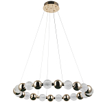 Светодиодная кольцевая люстра Crystal Globule Chrome Chandelier Gold варинант исполнения - 4 | Loft Concept в Краснодаре