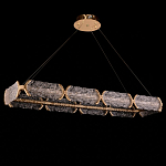 Люстра прямоугольная с текстурным природным рисунком IceFlame варинант исполнения - 2 | Loft Concept в Краснодаре