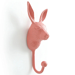 Настенный крючок в виде зайца Hare Wall Hook Pink варинант исполнения - 3 | Loft Concept в Краснодаре