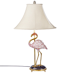 Настольная лампа с абажуром Розовый Фламинго Porcelain Flamingo Lamp варинант исполнения - 6 | Loft Concept в Краснодаре