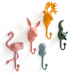 Настенный крючок в виде зайца Hare Wall Hook Pink варинант исполнения - 4 | Loft Concept в Краснодаре