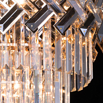 Люстра многоярусная с переплетенными металлическими элементами черного и золотого цвета и прозрачными хрустальными подвесками Empire Chandelier Crystal варинант исполнения - 5 | Loft Concept в Краснодаре