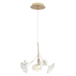 Подвесной светильник с белыми и прозрачными цветочными лепестками Wintery flovers варинант исполнения - 2 | Loft Concept в Краснодаре