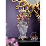 Ваза прозрачная с бронзовыми ручками в виде ангелов Eden Garden варинант исполнения - 3 | Loft Concept в Краснодаре