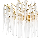 Люстра с хрустальными подвесками Frozen Drops Chandelier Gold 10 варинант исполнения - 3 | Loft Concept в Краснодаре