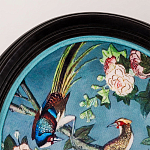 Стул из массива бука бирюзовый с изображением птиц и цветов Turquoise Chinoiserie Birds Garden Chair варинант исполнения - 3 | Loft Concept в Краснодаре