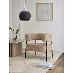 Кресло полукруглое мягкое с буклированной обивкой Armchair with Boucle Upholstery варинант исполнения - 9 | Loft Concept в Краснодаре