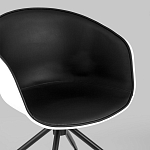 Офисное кресло из пластика с мягким сиденьем Eggshell Black варинант исполнения - 7 | Loft Concept в Краснодаре