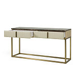 Консоль прямоугольная на золотом каркасе с 2-мя ящиками Warwick варинант исполнения - 2 | Loft Concept в Краснодаре