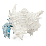 Статуэтка голубой рак с белой раковиной Marine Accessories варинант исполнения - 4 | Loft Concept в Краснодаре