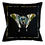 Подушка декоративная бабочка сине-зелёный орнамент Ikat Pattern варинант исполнения - 1 | Loft Concept в Краснодаре