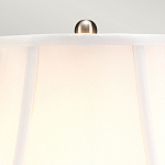 Настольная лампа с фарфоровым основанием с декоративным орнаментом и белым абажуром на темной круглой подставке Elstead Lighting варинант исполнения - 2 | Loft Concept в Краснодаре