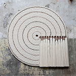 Художественный Гобелен Макраме White Disk Harmony варинант исполнения - 2 | Loft Concept в Краснодаре