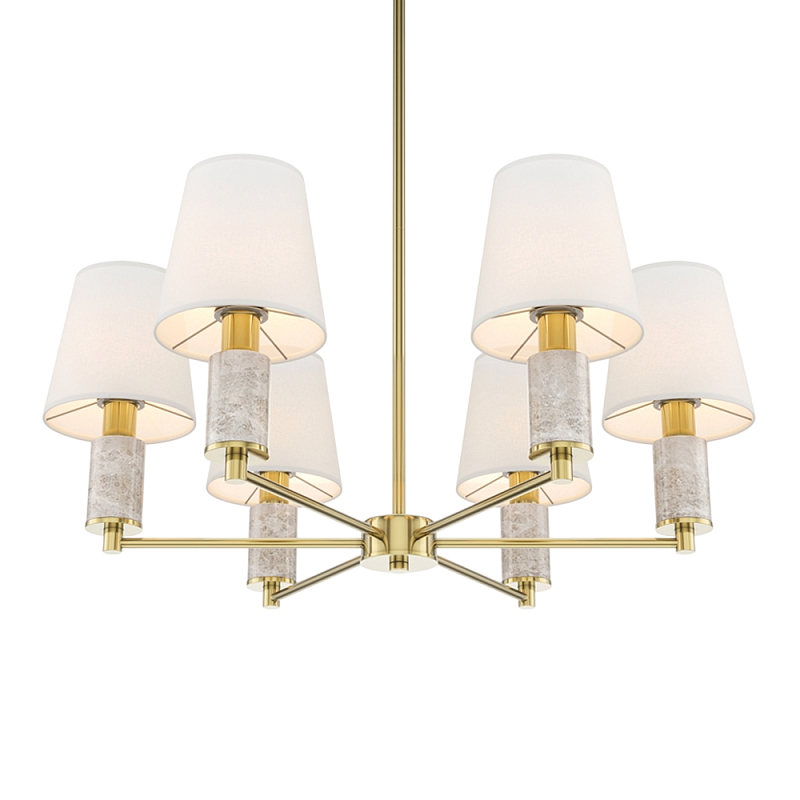 Люстра подвесная Lira Латунь Серый Белый в Краснодаре | Loft Concept 