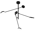 Потолочный светильник светодиодный с тремя лампами черный металл Bendik  варинант исполнения - 1 | Loft Concept в Краснодаре