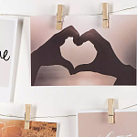 Рамка для фото с подсветкой c 6-ю деревянными прищепками в комплекте Photo Backlight варинант исполнения - 4 | Loft Concept в Краснодаре